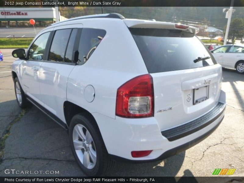 Bright White / Dark Slate Gray 2012 Jeep Compass Latitude 4x4