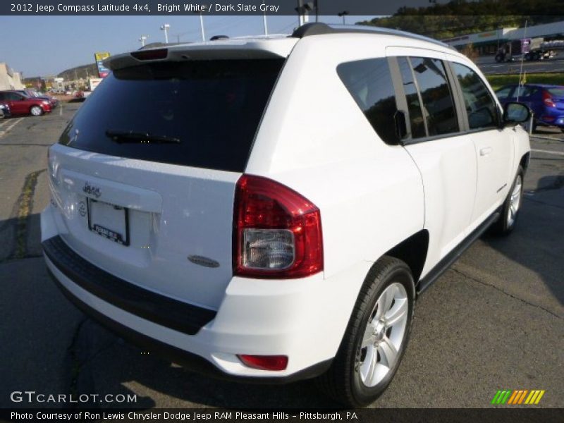 Bright White / Dark Slate Gray 2012 Jeep Compass Latitude 4x4