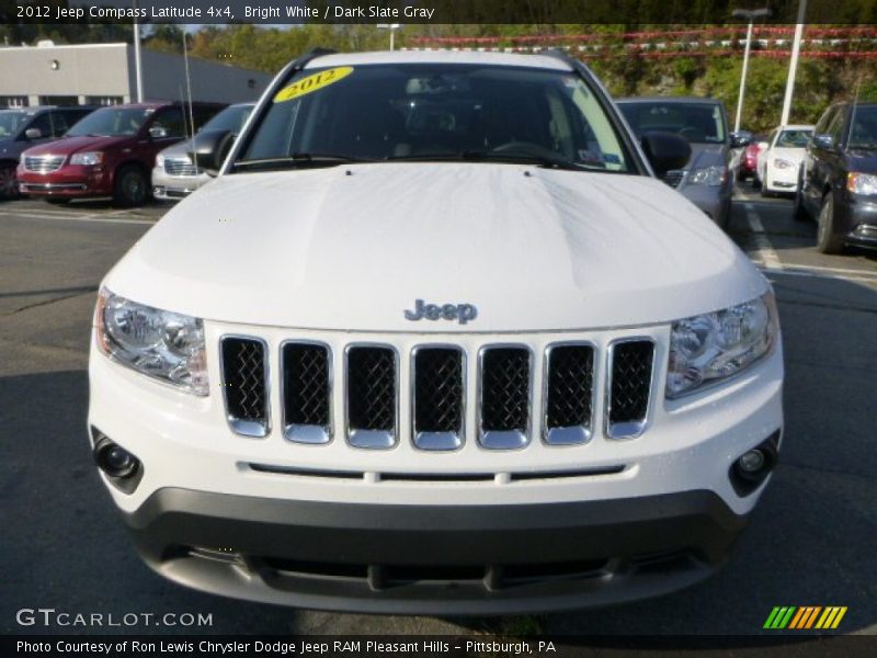 Bright White / Dark Slate Gray 2012 Jeep Compass Latitude 4x4