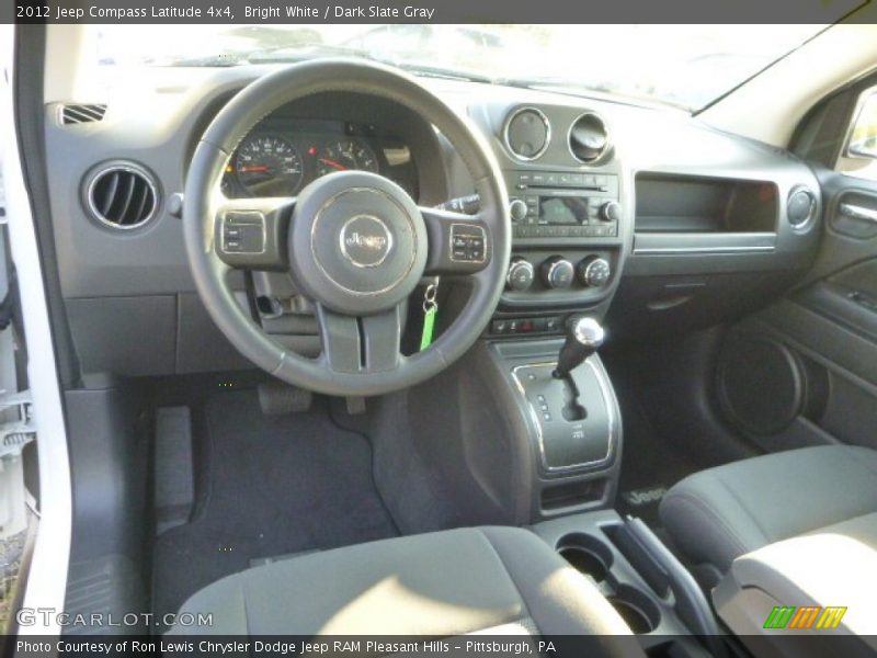 Bright White / Dark Slate Gray 2012 Jeep Compass Latitude 4x4