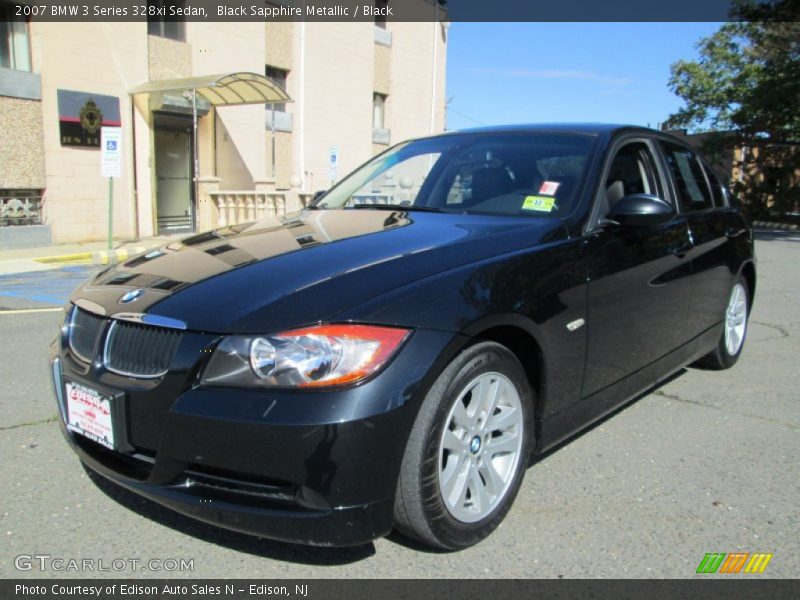 Black Sapphire Metallic / Black 2007 BMW 3 Series 328xi Sedan