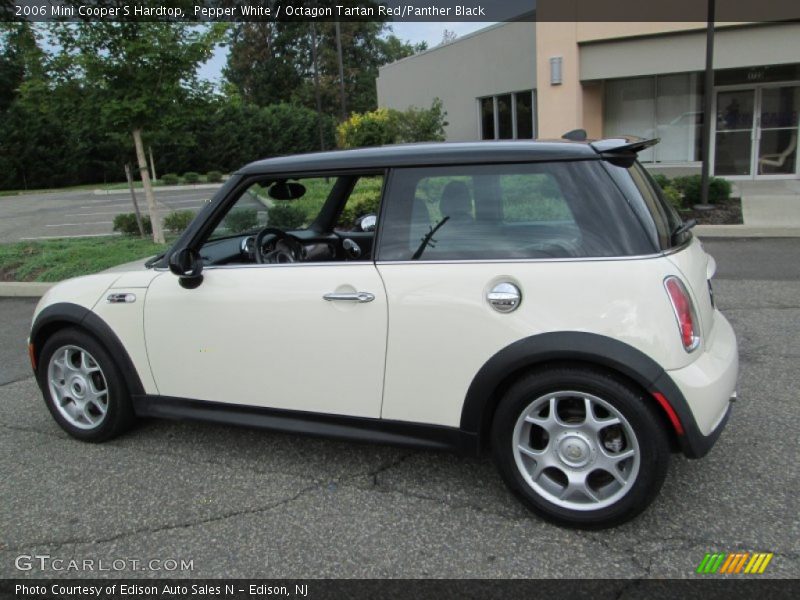 Pepper White / Octagon Tartan Red/Panther Black 2006 Mini Cooper S Hardtop
