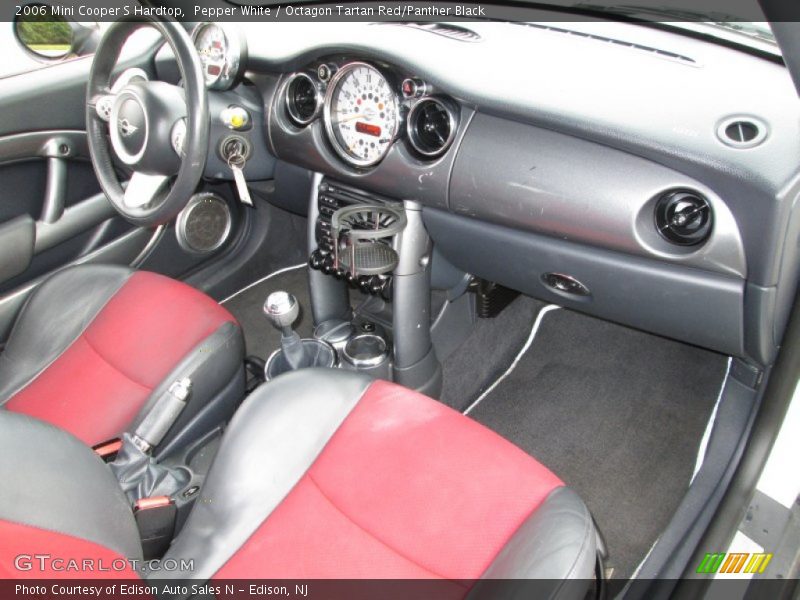 Pepper White / Octagon Tartan Red/Panther Black 2006 Mini Cooper S Hardtop