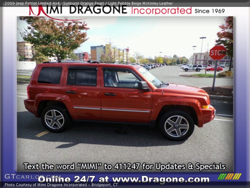Sunburst Orange Pearl / Light Pebble Beige McKinley Leather 2009 Jeep Patriot Limited 4x4