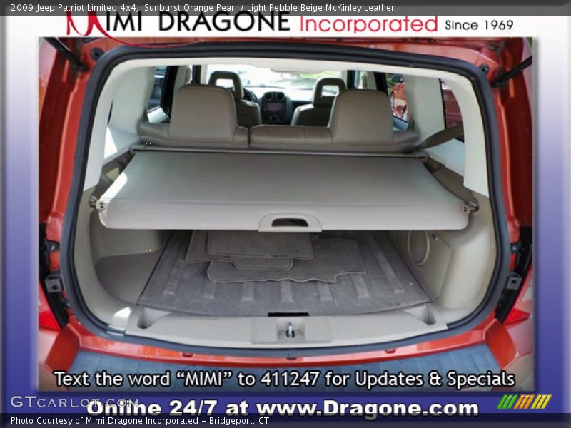 Sunburst Orange Pearl / Light Pebble Beige McKinley Leather 2009 Jeep Patriot Limited 4x4