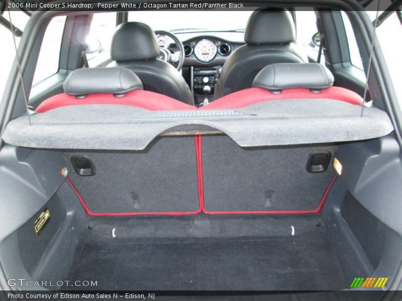 Pepper White / Octagon Tartan Red/Panther Black 2006 Mini Cooper S Hardtop