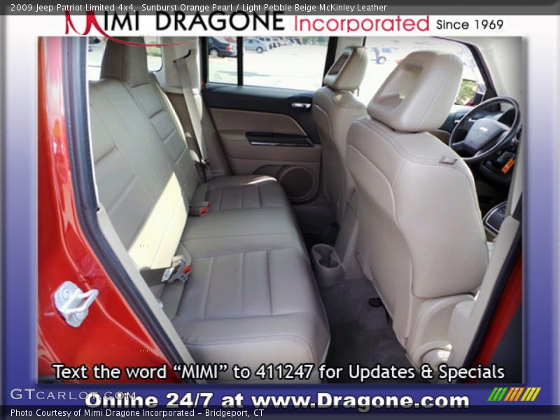 Sunburst Orange Pearl / Light Pebble Beige McKinley Leather 2009 Jeep Patriot Limited 4x4