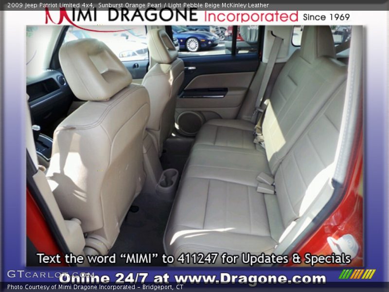 Sunburst Orange Pearl / Light Pebble Beige McKinley Leather 2009 Jeep Patriot Limited 4x4