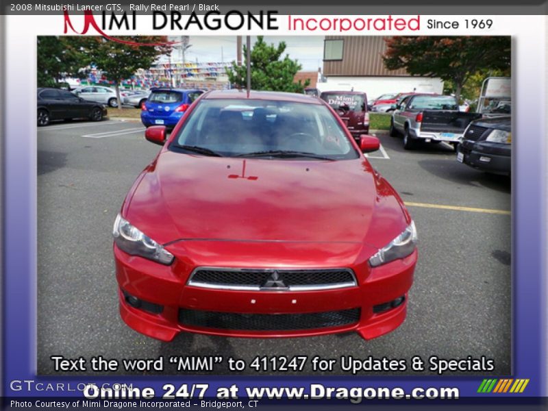 Rally Red Pearl / Black 2008 Mitsubishi Lancer GTS