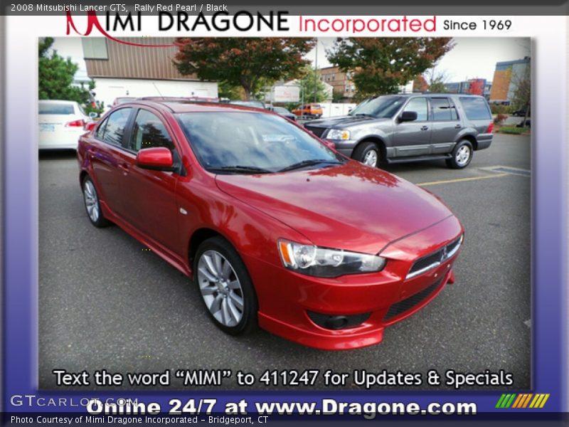 Rally Red Pearl / Black 2008 Mitsubishi Lancer GTS