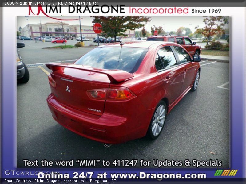 Rally Red Pearl / Black 2008 Mitsubishi Lancer GTS