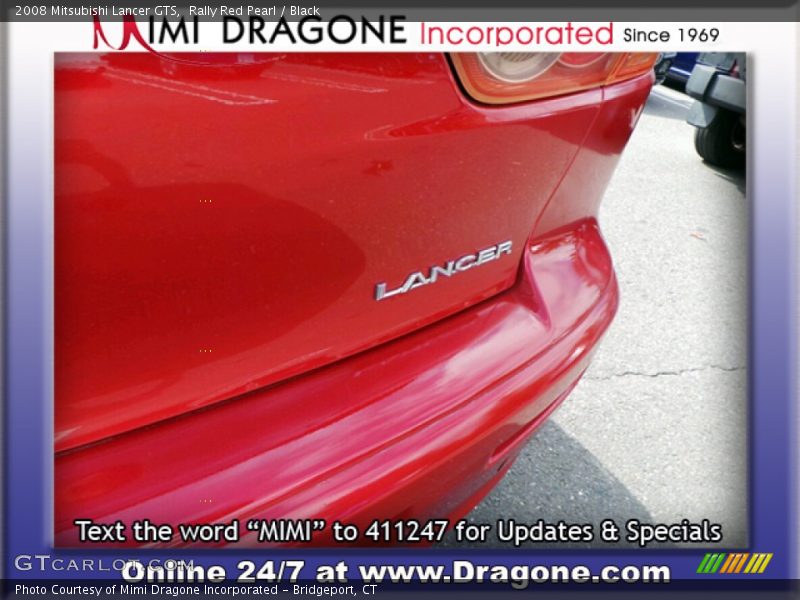 Rally Red Pearl / Black 2008 Mitsubishi Lancer GTS