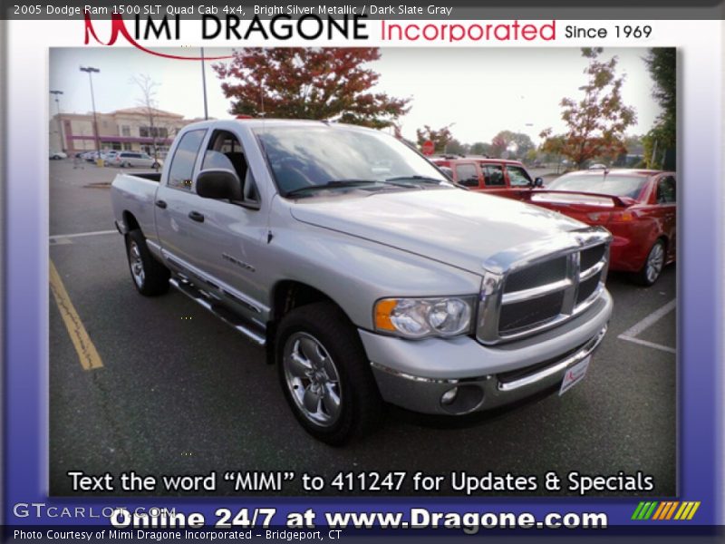 Bright Silver Metallic / Dark Slate Gray 2005 Dodge Ram 1500 SLT Quad Cab 4x4
