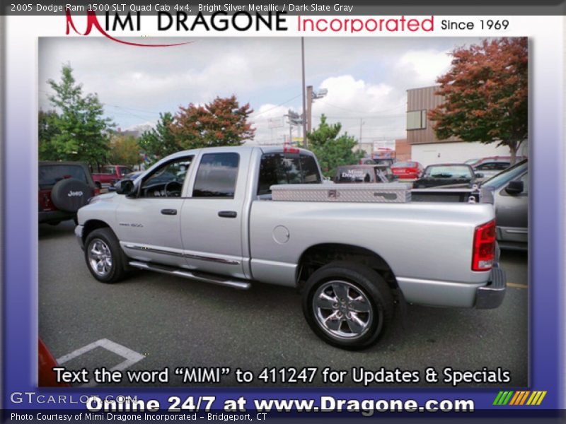 Bright Silver Metallic / Dark Slate Gray 2005 Dodge Ram 1500 SLT Quad Cab 4x4
