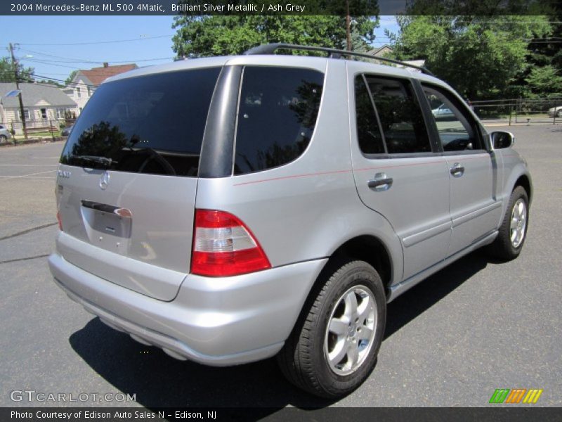 Brilliant Silver Metallic / Ash Grey 2004 Mercedes-Benz ML 500 4Matic