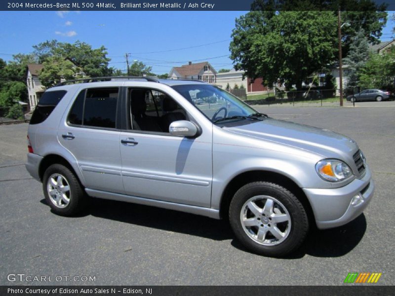 Brilliant Silver Metallic / Ash Grey 2004 Mercedes-Benz ML 500 4Matic