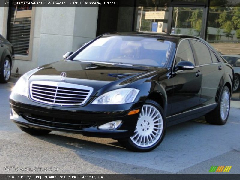 Black / Cashmere/Savanna 2007 Mercedes-Benz S 550 Sedan