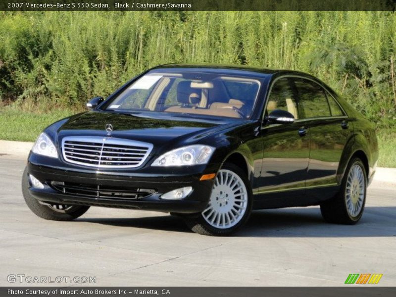 Black / Cashmere/Savanna 2007 Mercedes-Benz S 550 Sedan