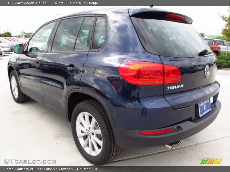 Night Blue Metallic / Beige 2014 Volkswagen Tiguan SE