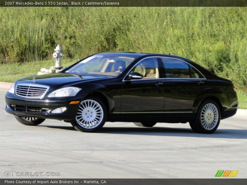 Black / Cashmere/Savanna 2007 Mercedes-Benz S 550 Sedan