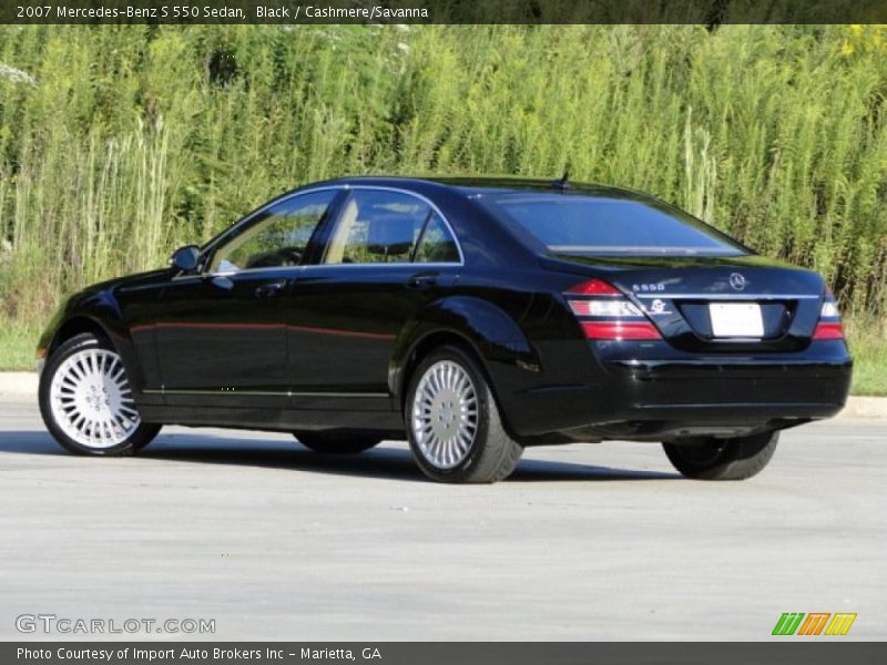 Black / Cashmere/Savanna 2007 Mercedes-Benz S 550 Sedan