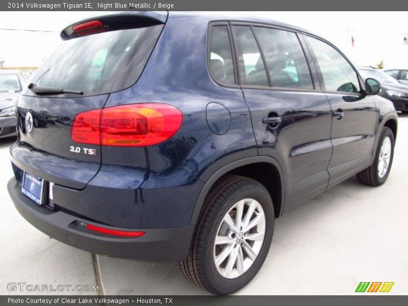 Night Blue Metallic / Beige 2014 Volkswagen Tiguan SE