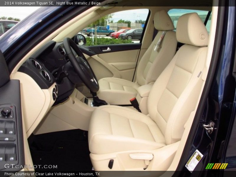 Night Blue Metallic / Beige 2014 Volkswagen Tiguan SE