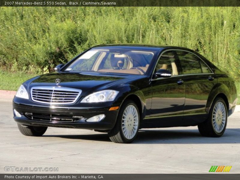 Black / Cashmere/Savanna 2007 Mercedes-Benz S 550 Sedan