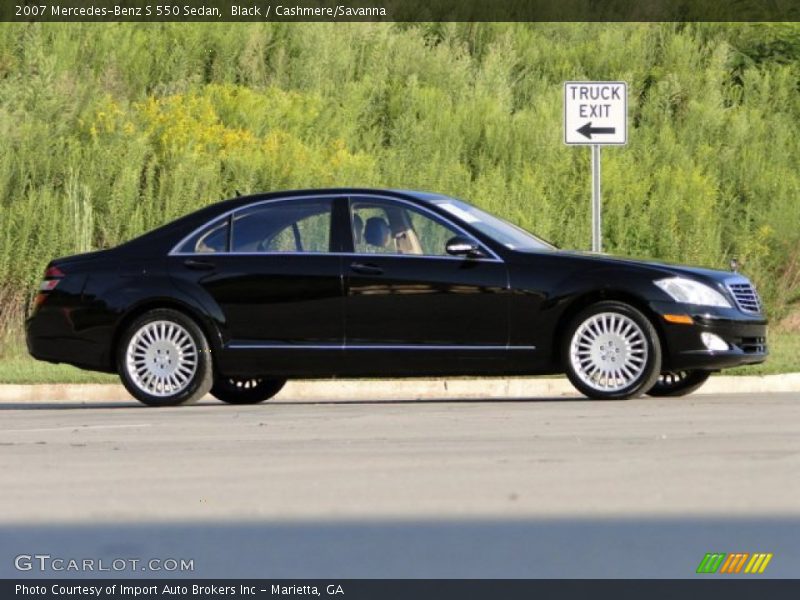 Black / Cashmere/Savanna 2007 Mercedes-Benz S 550 Sedan