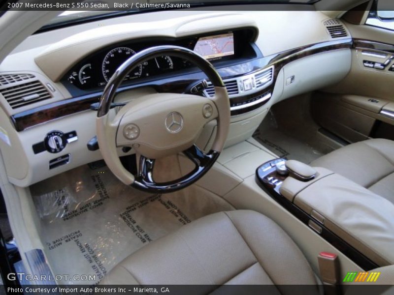 Black / Cashmere/Savanna 2007 Mercedes-Benz S 550 Sedan