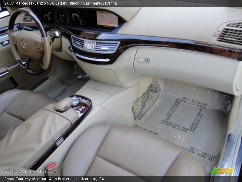 Black / Cashmere/Savanna 2007 Mercedes-Benz S 550 Sedan