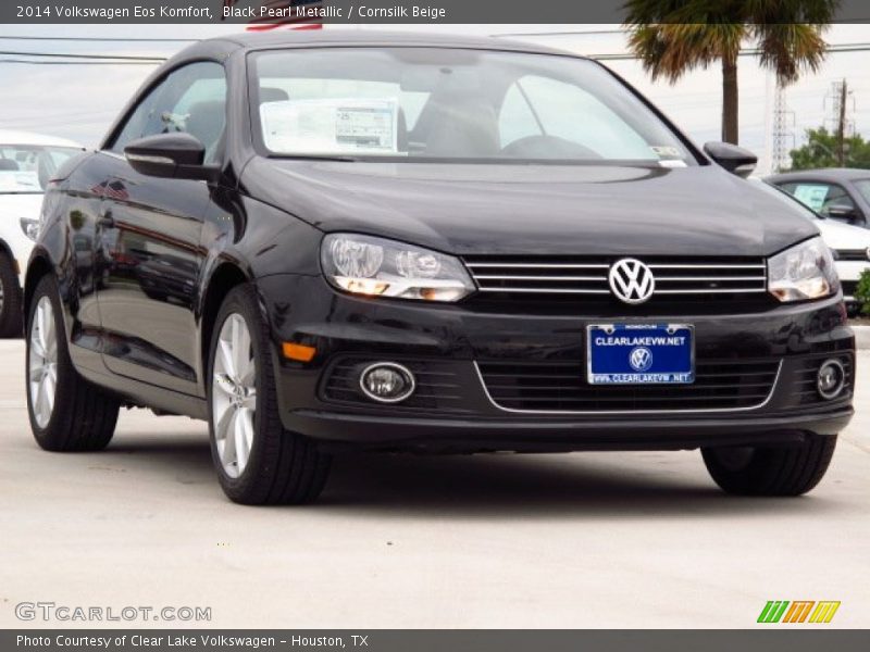 Black Pearl Metallic / Cornsilk Beige 2014 Volkswagen Eos Komfort
