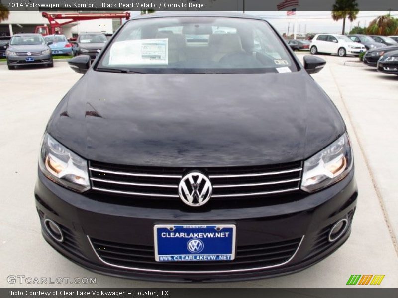 Black Pearl Metallic / Cornsilk Beige 2014 Volkswagen Eos Komfort