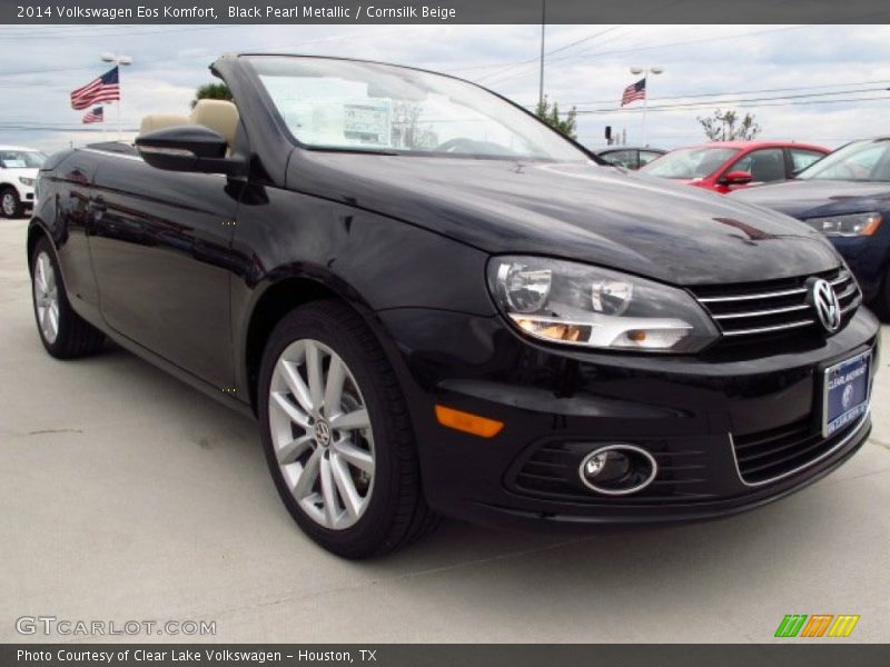 Black Pearl Metallic / Cornsilk Beige 2014 Volkswagen Eos Komfort