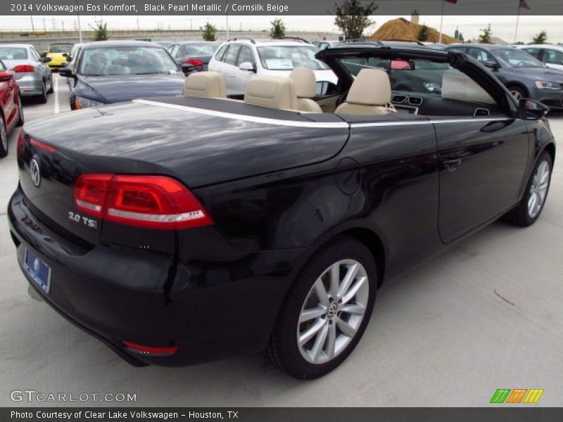 Black Pearl Metallic / Cornsilk Beige 2014 Volkswagen Eos Komfort
