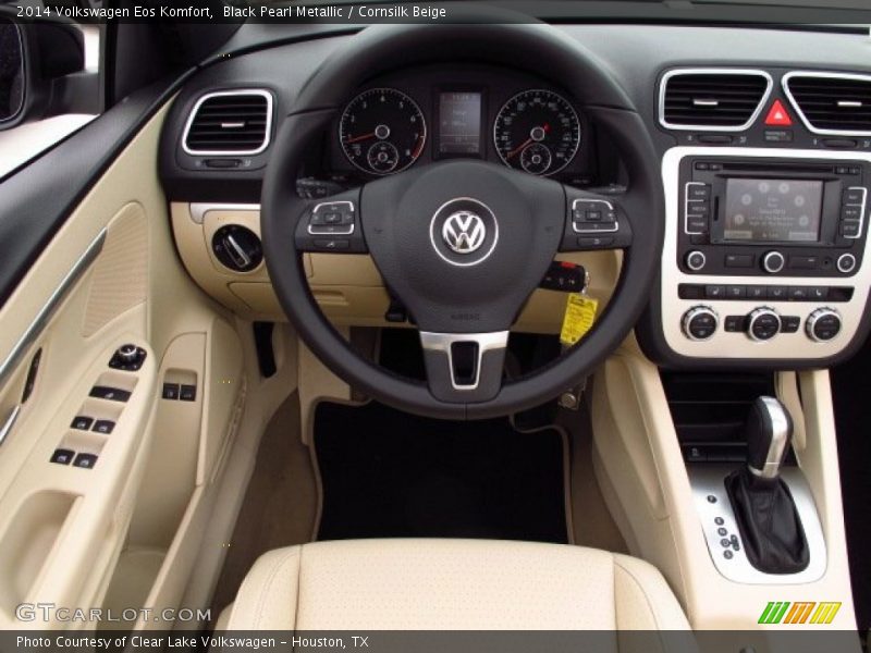 Black Pearl Metallic / Cornsilk Beige 2014 Volkswagen Eos Komfort