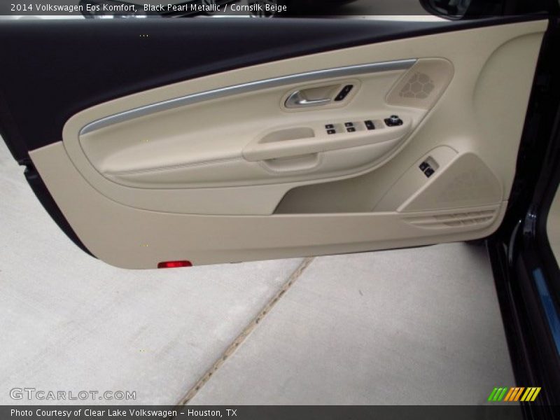 Black Pearl Metallic / Cornsilk Beige 2014 Volkswagen Eos Komfort