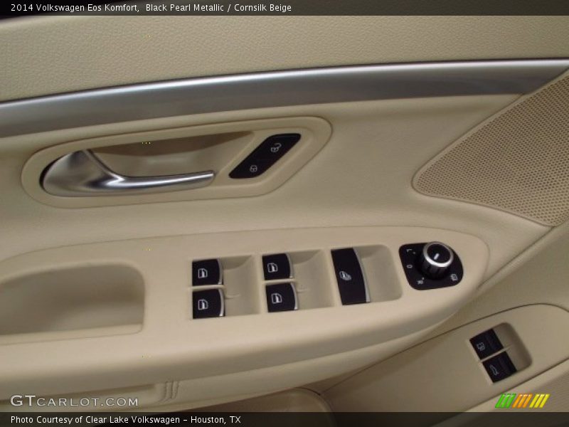 Black Pearl Metallic / Cornsilk Beige 2014 Volkswagen Eos Komfort
