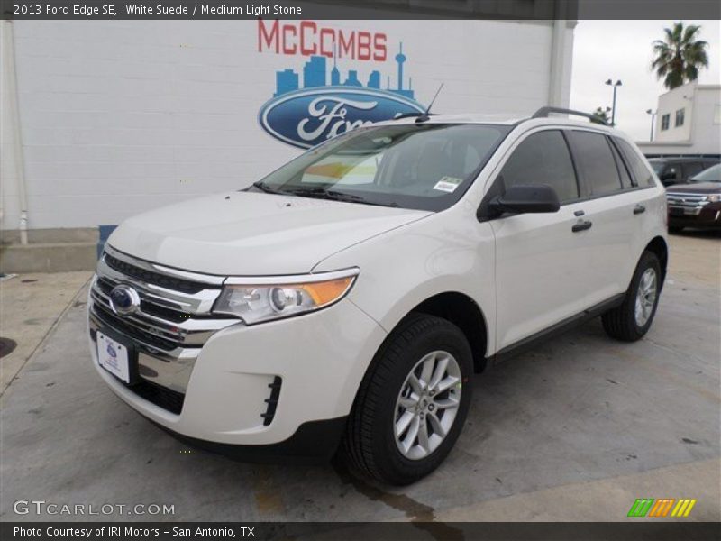 White Suede / Medium Light Stone 2013 Ford Edge SE