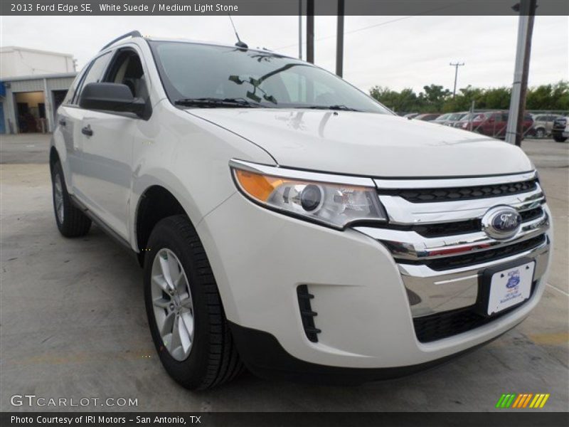 White Suede / Medium Light Stone 2013 Ford Edge SE