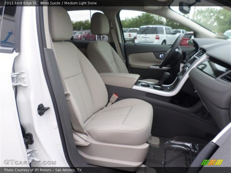 White Suede / Medium Light Stone 2013 Ford Edge SE