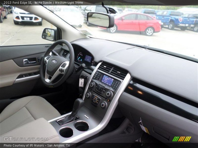 White Suede / Medium Light Stone 2013 Ford Edge SE
