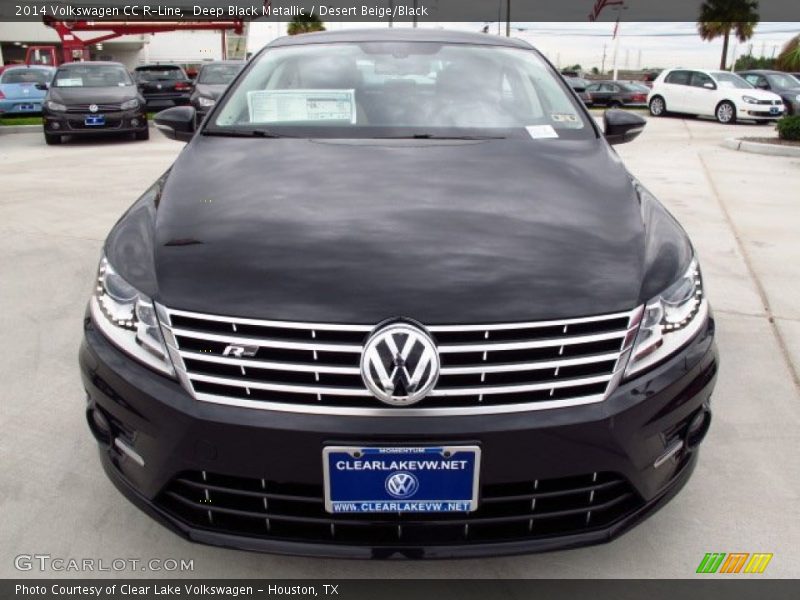 Deep Black Metallic / Desert Beige/Black 2014 Volkswagen CC R-Line