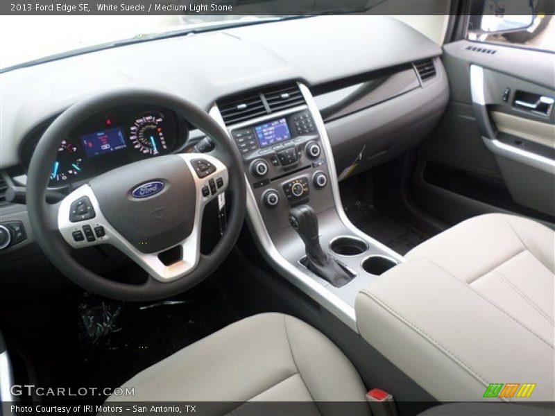 White Suede / Medium Light Stone 2013 Ford Edge SE