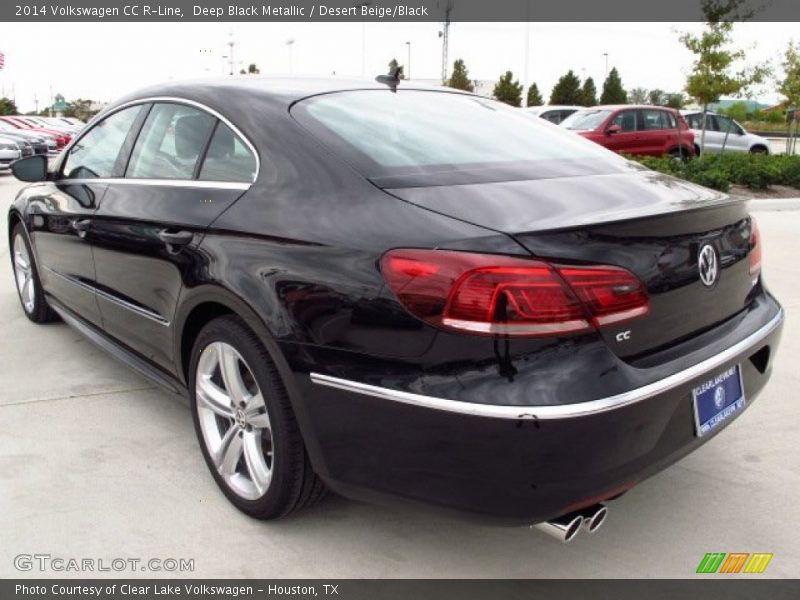Deep Black Metallic / Desert Beige/Black 2014 Volkswagen CC R-Line