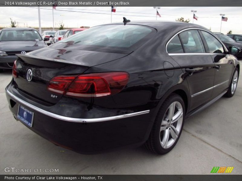 Deep Black Metallic / Desert Beige/Black 2014 Volkswagen CC R-Line