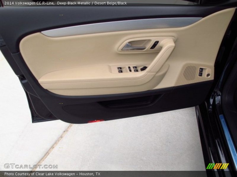 Deep Black Metallic / Desert Beige/Black 2014 Volkswagen CC R-Line