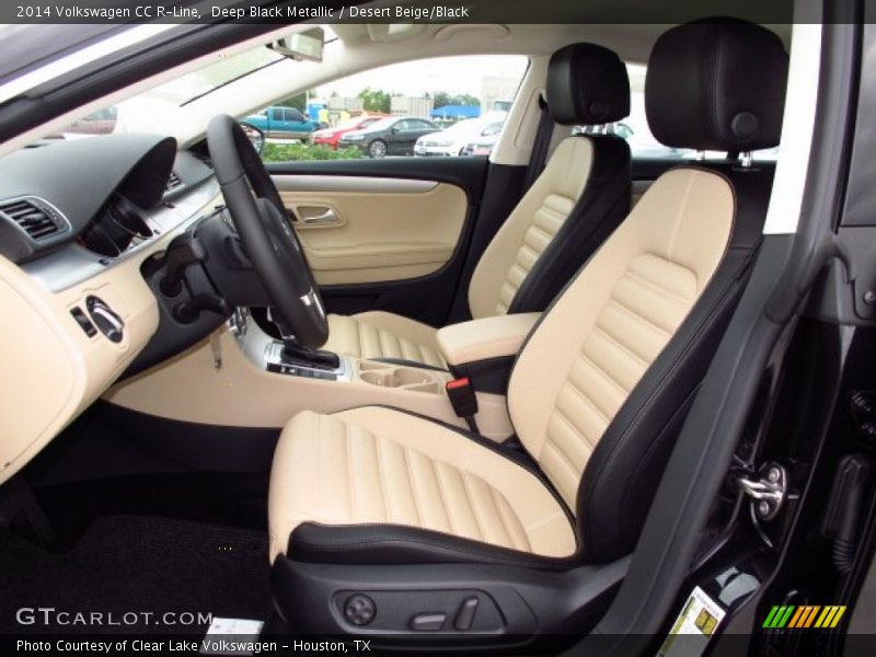 Deep Black Metallic / Desert Beige/Black 2014 Volkswagen CC R-Line