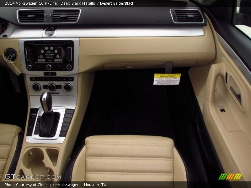 Deep Black Metallic / Desert Beige/Black 2014 Volkswagen CC R-Line