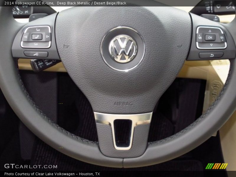 Deep Black Metallic / Desert Beige/Black 2014 Volkswagen CC R-Line
